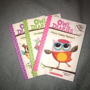 3 book/ Owl Diaries, #1,#3,#4